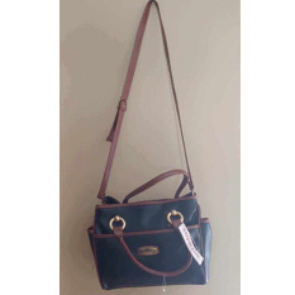 Capezio Black and Tan Vintage Handbag